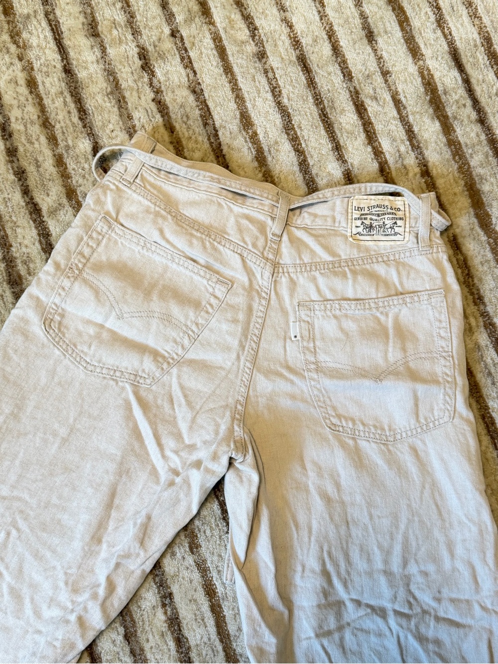 Levi's Beige Cotton Casual Trousers